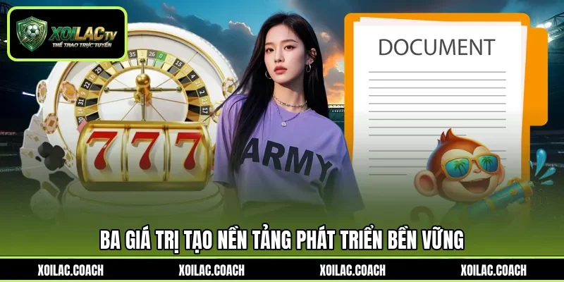 Ba giá trị tạo nền tảng phát triển bền vững Ba giá trị tạo nền tảng phát triển bền vững