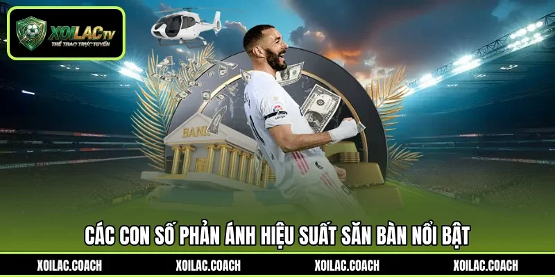 Các con số phản ánh hiệu suất săn bàn nổi bật Các con số phản ánh hiệu suất săn bàn nổi bật