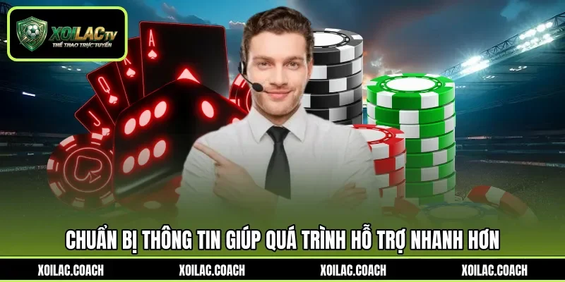 Chuẩn bị thông tin giúp quá trình hỗ trợ nhanh hơn Chuẩn bị thông tin giúp quá trình hỗ trợ nhanh hơn