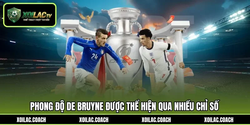 Phong độ De Bruyne được thể hiện qua nhiều chỉ số Phong độ De Bruyne được thể hiện qua nhiều chỉ số